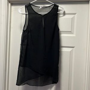 XS, BCBGeneration, sheer top, with key hole neck.